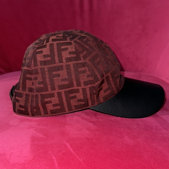Fendi red zucca baseball cap hat main image 10